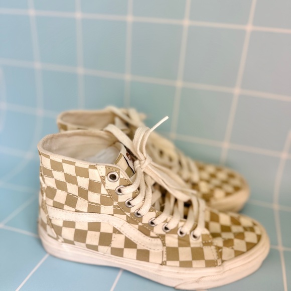 Vans Sk8-Hi Eco Theory Checkerboard High Top Sneakers Women's size 5.5 - Picture 5 of 7